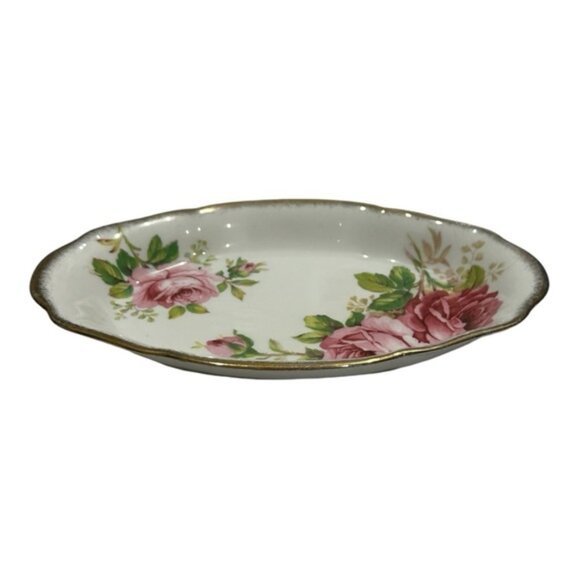 Vintage Royal Albert American Beauty Bone China Sugar And Creamer Tray - Picture 6 of 7